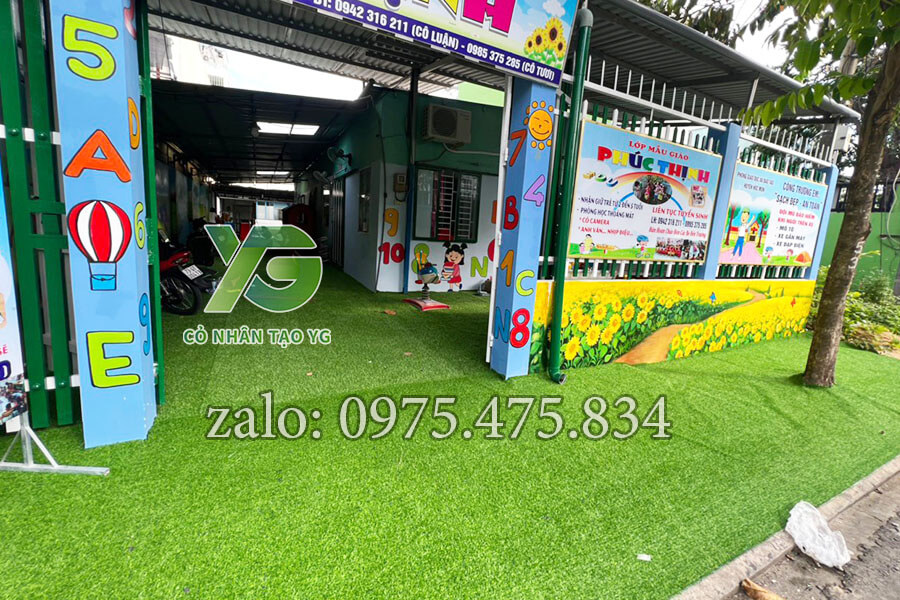 Cỏ nhân tạo trải trường học cực bền