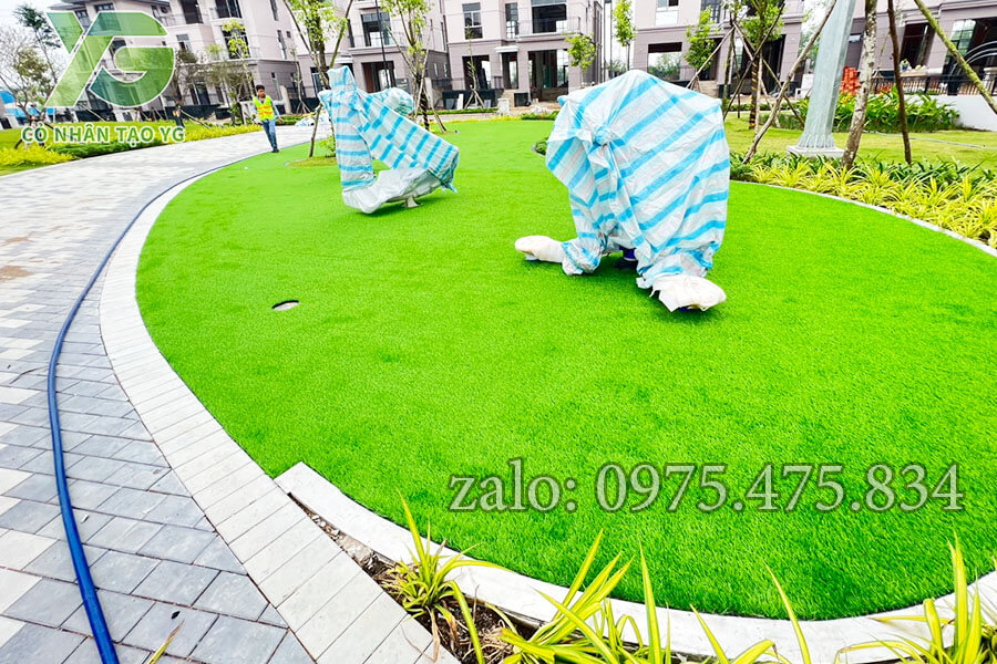 Cỏ nhân tạo sân vườn tại Phúc An City