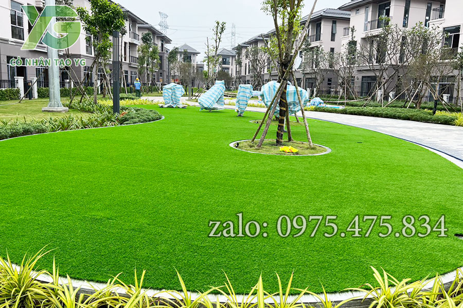 Cỏ nhân tạo sân vườn tại Phúc An City