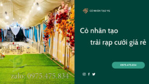 Cỏ nhân tạo trải rạp cưới giá rẻ