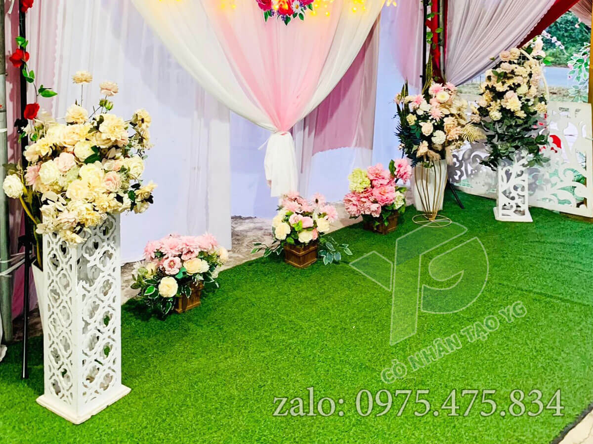 Cỏ nhân tạo trải rạp cưới