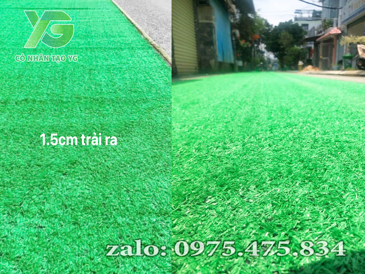 Thảm cỏ nhân tạo giá rẻ TPHCM 1.5cm