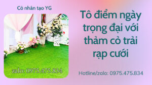 Cỏ nhân tạo trải rạp cưới