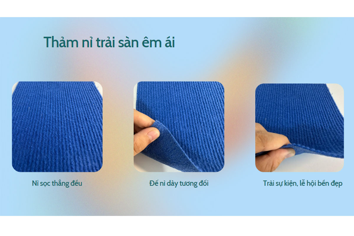 Thảm nỉ màu xanh dương