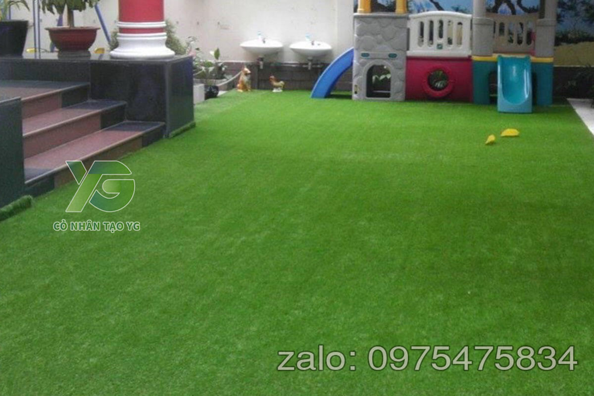 Cỏ nhân tạo trải trường mầm non
