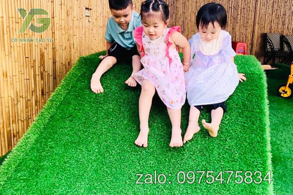 Cỏ nhân tạo trải trường mầm non 