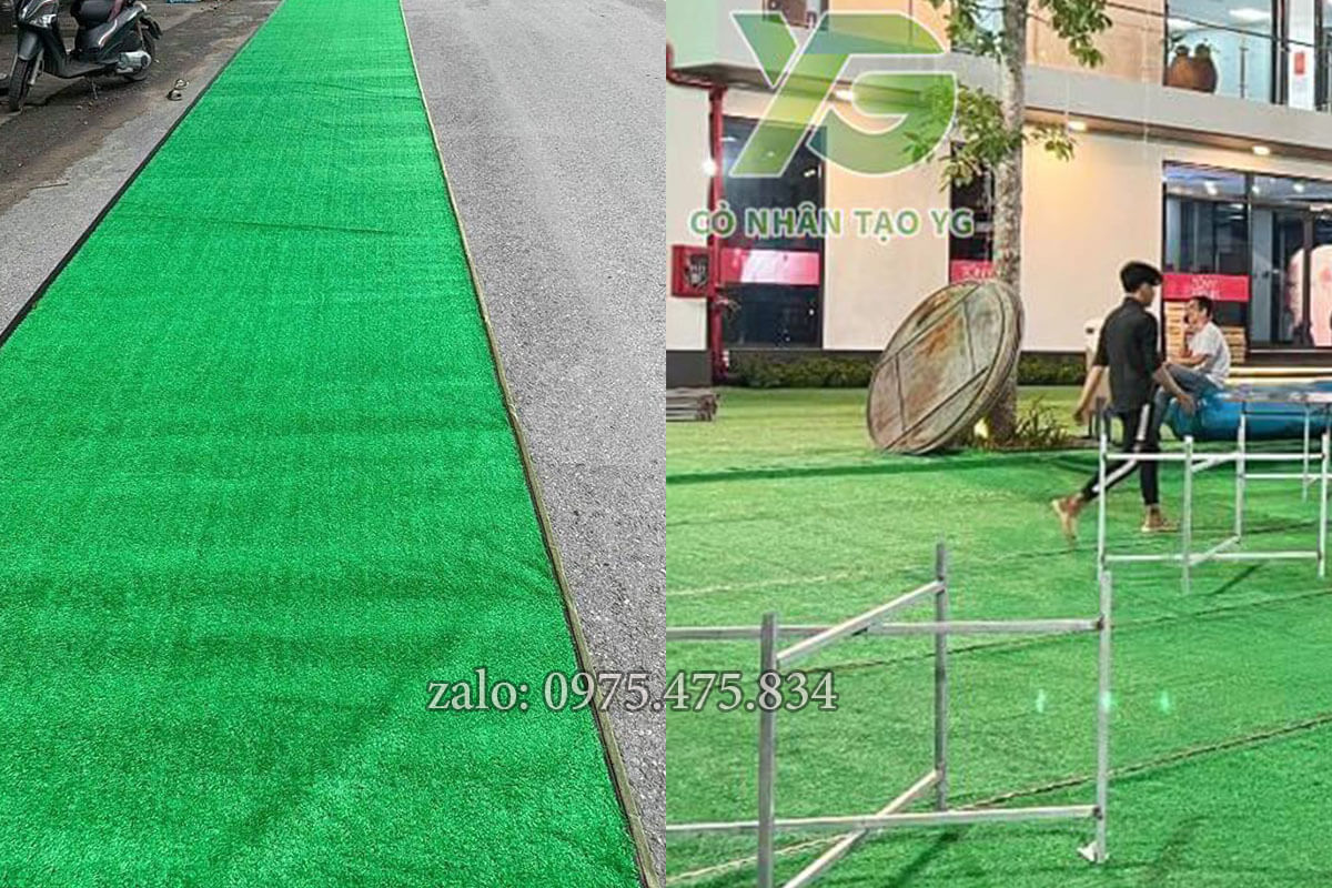 Thảm cỏ nhân tạo loại rẻ