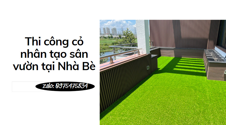 Thi công cỏ nhân tạo