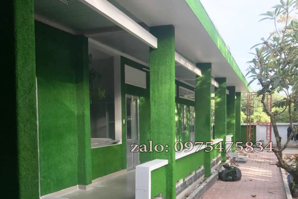 Cỏ nhân tạo dán tường