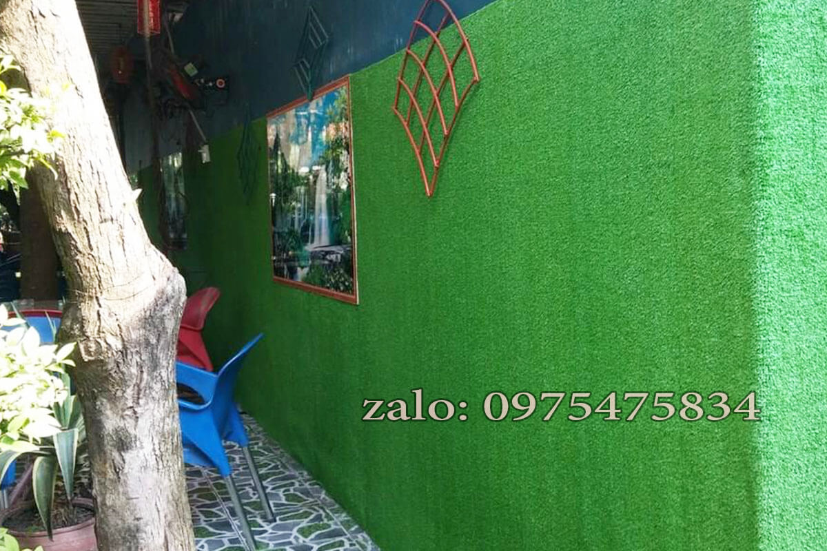 Cỏ nhân tạo dán tường