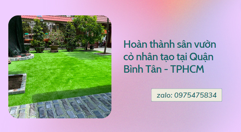 Sân vườn cỏ nhân tạo