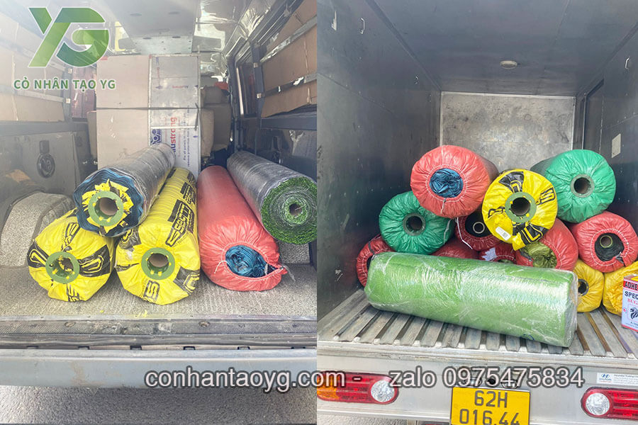 Giao hàng cỏ nhân tạo
