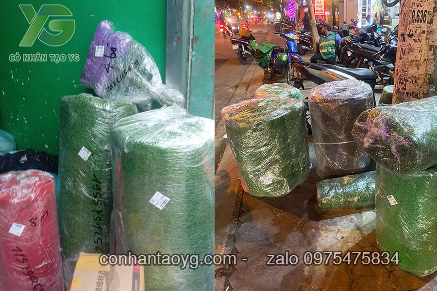 Giao hàng cỏ nhân tạo