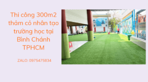 Thảm cỏ nhân tạo trường học