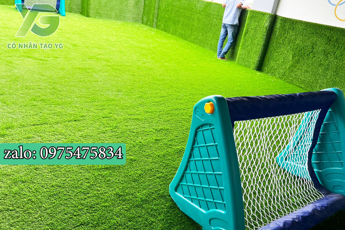 Cỏ nhân tạo 4cm cao cấp trải trường học