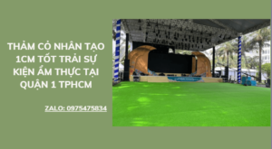 Thảm cỏ nhân tạo 1cm tốt trải sự kiện