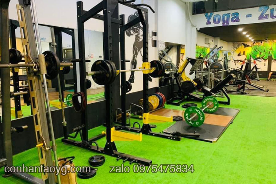 Thảm cỏ nhân tạo trải phòng Gym