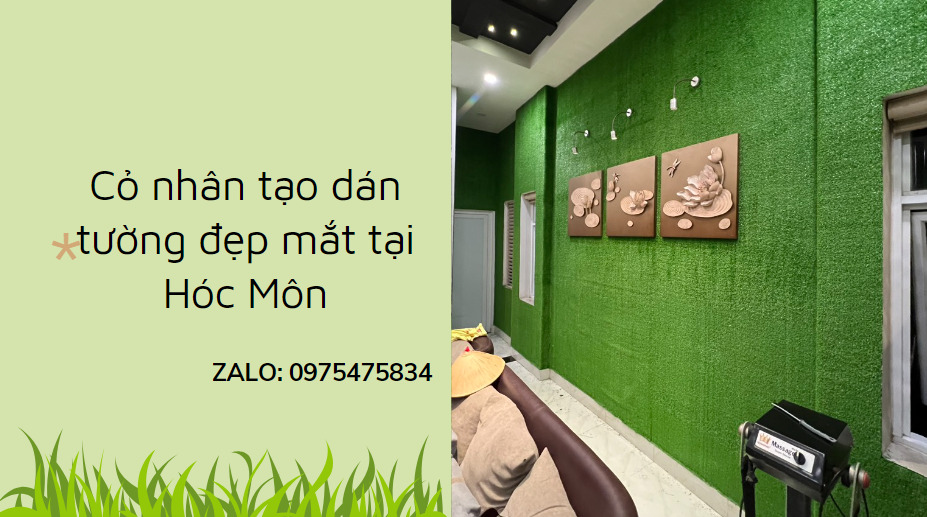 Cỏ nhân tạo dán tường
