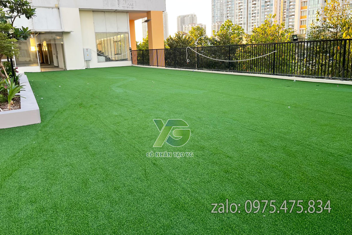 Cỏ nhân tạo trải chung cư
